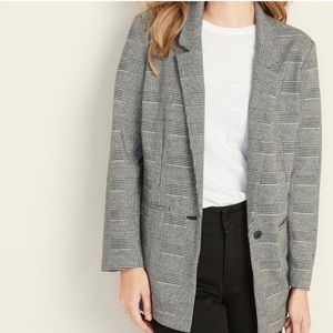 Patterned boyfriend blazer